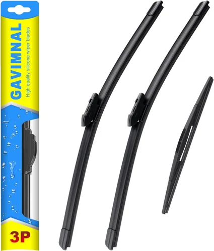 Miniatura 14 de Gavimnal® 15"+15"+13" escobillas limpiaparabrisas de silicona de repuesto para Jeep Wrangler JK 2008-2018 Jeep Wrangler 2007-2017, escobillas