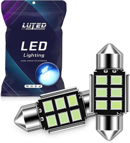 Miniatura 9 de Bombillas LED DE3175, súper brillantes, chipsets 2835 azules, Canbus libre de errores, 31 mm, 1.25 pulgadas, DE3021 DE3022 3175 6428, bombillas LED