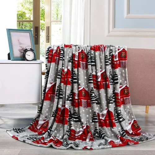 Miniatura 18 de Elegant Comfort Velvet Touch Ultra Lujosa Manta/Frazada de Vellón con Estampado Navideño de Vacaciones - 50 x 60 pulgadas, (Flor de Pascua), 50 x 60