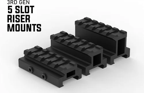 Miniatura 5 de Monstrum Lockdown V3 Picatinny - Soporte elevador con base de tope de retroceso 2.5 pulgadas de longitud