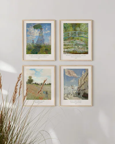 Miniatura 5 de HAUS AND HUES Claude Monet - Obras de arte finas, lirios de agua, póster de Claude Monet Monet, impresiones artísticas famosas, pinturas famosas