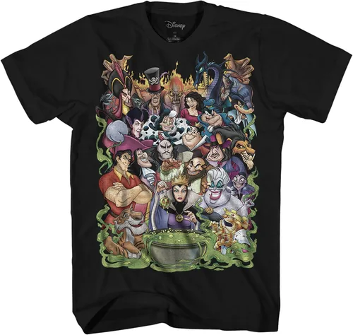 Miniatura 2 de Disney Villains Group Collage Gaston Ursula Maleficent Hades - Camiseta para hombre