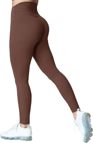 Miniatura 36 de Aoxjox Leggings de entrenamiento de cintura alta para mujer, pantalones de yoga Trinity, 26.5 pulgadas Negro