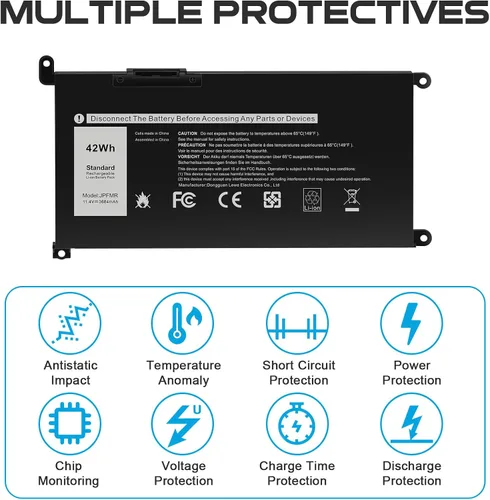Miniatura 5 de Fancy Buying JPFMR DN33X RDNP5 65N6H - Batería de repuesto para laptop Dell Chromebook 3100 3400 2 en 1 5488 5493 5593 P90F Series Notebook 0JPFMR