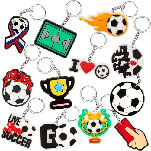Miniatura 19 de Batiyeer Llaveros a Granel Artículos de Fiesta Llaveros de Pelota Deportiva Llaveros Divertidos Regalos para Suministros de Cumpleaños
