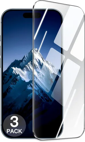 Miniatura 16 de JETech 9H+ - Protector de pantalla inastillable para iPhone 15 de 6.1 pulgadas, película de vidrio templado de grado militar con herramienta