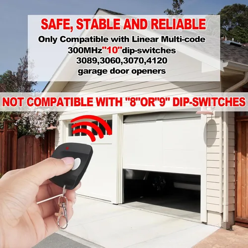 Miniatura 3 de Kingdder 3 piezas de apertura de puerta a distancia compatible con multicódigo 300 mhz 10 interruptor de inmersión 3089 3060 3070 Abridor de puerta