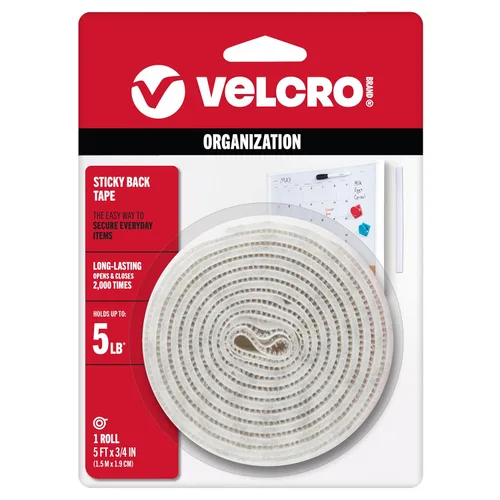 Miniatura 24 de VELCRO Brand - Sujetadores Sticky Back; cinta adhesiva de 3/4 de pulgadas; ideal para el hogar Blanco