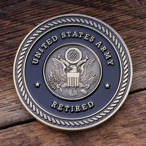 Miniatura 6 de Moneda de desafío retirado del ejército – Moneda de desafío del ejército de los Estados Unidos – Increíble moneda militar retirada del ejército