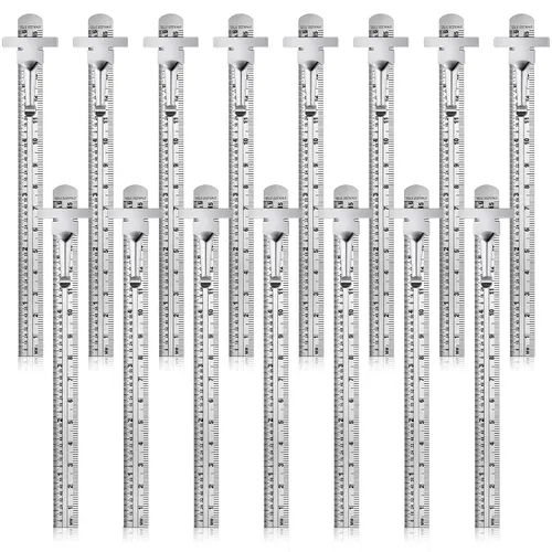 Miniatura 8 de 2 piezas de regla de bolsillo de 6 pulgadas 15 cm, regla de precisión flexible de acero inoxidable con clips desmontables, regla de bolsillo