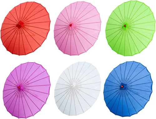 THY COLLECTIBLES Juego de 6 sombrillas japonesas chinas de 22 pulgadas tamaño infantil para bodas fotografías disfraces cosplay decoración 6 colores