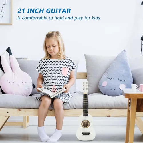 Miniatura 5 de Ciieeo 14ZI1812MUUIS1,21.1*6.9*2.4 in - 21 guitarras acústicas pequeñas, guitarra acústica clásica con cuerda de púa para principiantes, niños