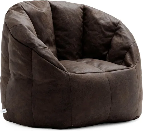 Miniatura 29 de Big Joe Milano - Silla de Puf con Cuero Montana Negro Vibe