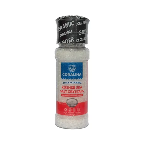Miniatura 7 de Coralina Cristales de sal marina del Caribe con molinillo - Grueso y crujiente - Evaporado solar - Mejora el ensalado, carnes, mariscos y cócteles