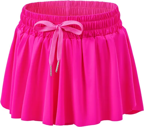Dancer queen Pantalones cortos holgados con cordón para niñas, pantalones cortos deportivos para correr, deportes, gimnasia para 6 a 12 años
