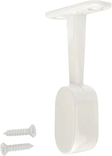 Miniatura 10 de Barra ovalada de 36 pulgadas de largo para armario, barra de ropa resistente para armario, blanco brillante, 1 paquete