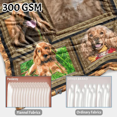 Miniatura 5 de Manta de perro Cocker Spaniel para niños, bonita manta de franela suave y acogedora para niñas y niños, mantas para bebés y niños pequeños