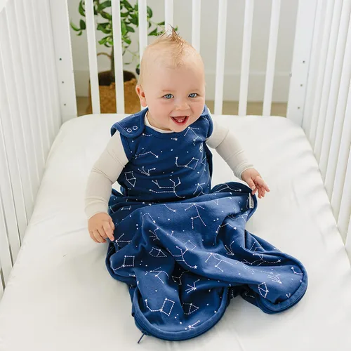 Miniatura 7 de Saco de dormir para niños Woolino, 4 estaciones, lana de merino y algodón orgánico, saco de dormir para bebé, 2-4 años, cielo nocturno
