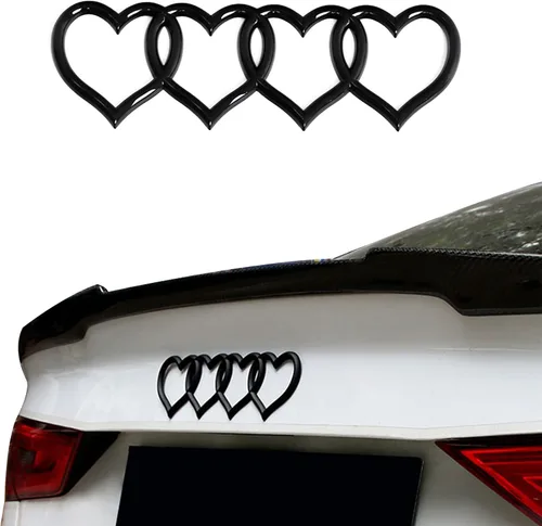 Calcomanía 3D con logotipo de corazón de amor, emblema 3D de reemplazo de automóvil, emblemas para exteriores de automóvil, calcomanía 3D,