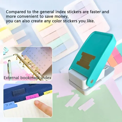 Miniatura 5 de Sticky Index Labs Maker, operado manualmente rápido y fácil de hacer pestañas, se puede utilizar para el hogar, bricolaje y manualidades, escuela