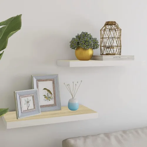 Miniatura 24 de Estantes flotantes de pared, juego de 4 estantes decorativos para montar en la pared, estante colgante con soportes invisibles para decoración