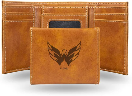 Miniatura 33 de NHL Rico Industries - Billetera triple grabada con láser y tres pliegues, accesorio para hombre