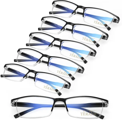 Miniatura 13 de TERAISE Gafas de Lectura Anti-luz Azul de Moda para Hombres y Mujeres Lector de Computadora Transparente