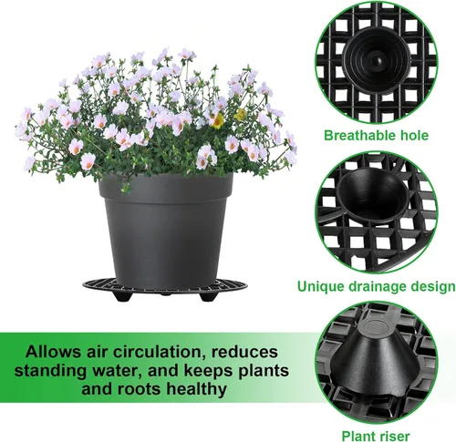 Miniatura 3 de 12 elevadores de plantas de 12 pulgadas para macetas de interior, soportes de plantas resistentes, elevador de macetas a nivel de planta