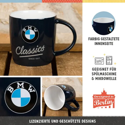 Miniatura 3 de Nostalgic-Art Taza de café retro, 11.2 oz, logotipo de BMW Set 3 (juego de 3) – Idea de regalo para los fanáticos de BMW, producto