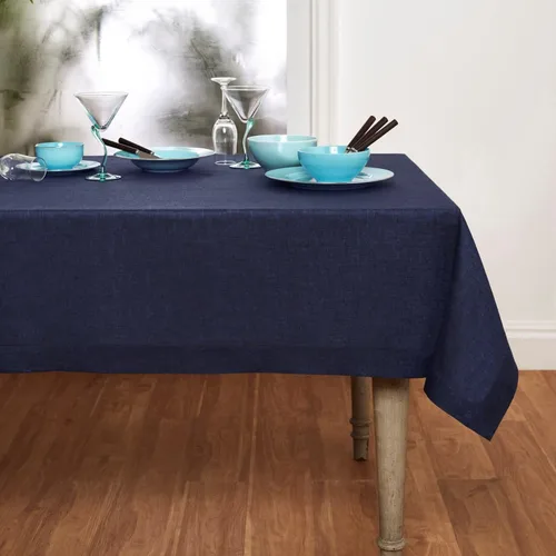 Miniatura 16 de Solino Home - Mantel de lino azul rey de 52 x 52 pulgadas - 100% lino puro cuadrado - Athena, mantel lavable a máquina para Navidad, Año Nuevo