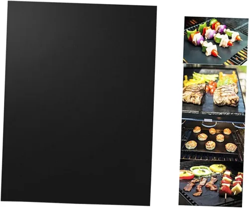 Miniatura 8 de Yardwe Alfombrilla para parrilla de barbacoa, resistente al calor, antiadherente, para horno, bandeja para horno, apta para lavavajillas