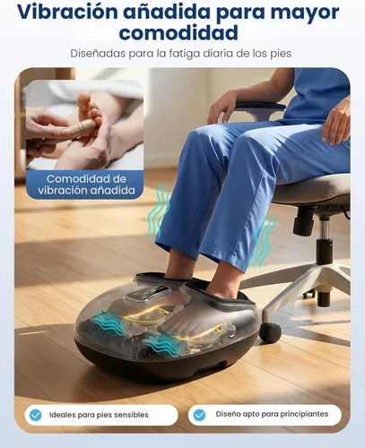 Miniatura 5 de COMFIER Shiatsu - Masajeador de pies con calor, vibración, máquina de masaje de pies de compresión rodante para fascitis plantar, dolor neuropatía