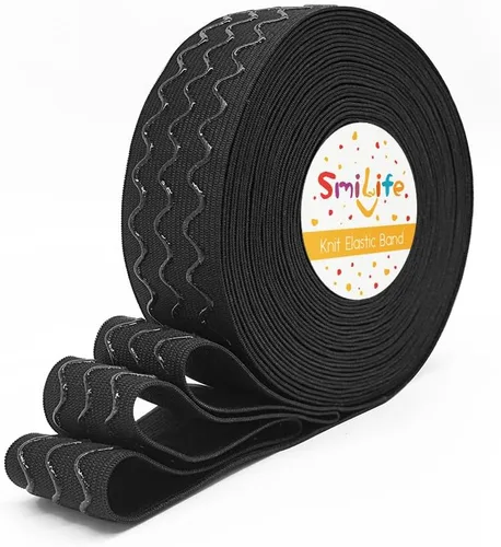 Miniatura 9 de SmiLife Banda Elástica de Agarre de Silicona para Coser, Beige, 1.05 Pulgadas x 12 Yardas