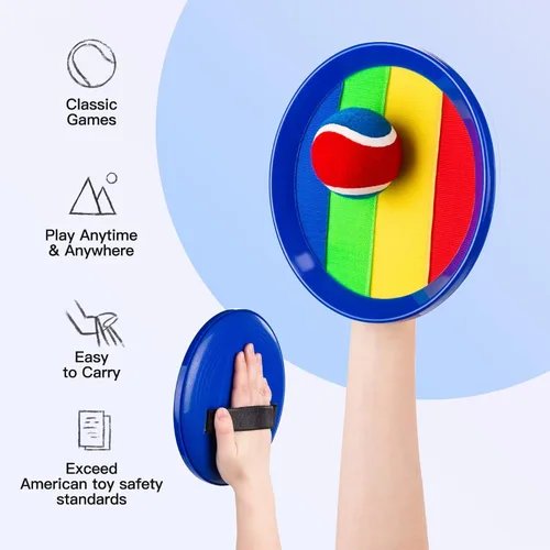 Miniatura 3 de Juego de pelota para lanzar y atrapar mejorado, juegos al aire libre para niños, rellenos de calcetines para juegos familiares, juguetes de playa