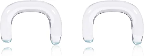 Miniatura 8 de 2 retenedores de cristal para el tabique de 16G, 14G, 12G, 10G, 8G, invisibles, en forma de U, con juntas tóricas, hipoalergénicos para el trabajo