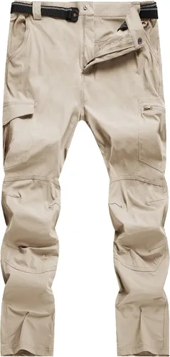 Miniatura 10 de Pantalones de senderismo para hombre, ligeros, resistentes al agua, de secado rápido, pesca, viajes, campamento, al aire libre, transpirables