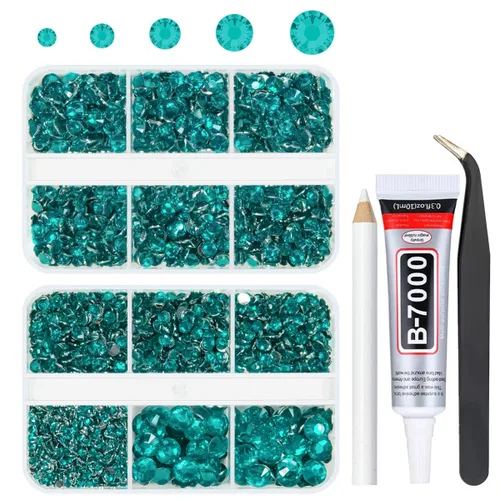 Miniatura 18 de qiipii Resina Metálica Plata Diamantes de Imitación con Parte Posterior Plana para Adornar Manualidades, Piedras Planas de 2mm-6mm, Gemas de Plata