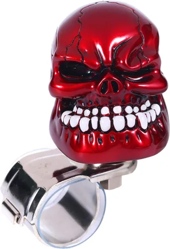 Pomo Giratorio de Volante con Calavera, Perilla Giratoria para Conducir Suicide, Mango de Potencia, Ajuste Universal para la Mayoría de Vehículos,