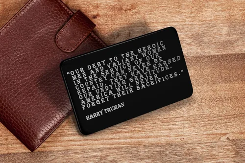 Miniatura 7 de Jolliz Tarjeta grabada con texto en inglés "Thank You For Your Service", regalo para veteranos de la Guardia Costera de Proud Of You, tarjeta