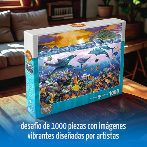 Miniatura 3 de Wonder Forge Underwater Frolic - Rompecabezas de 1000 piezas para adultos Piezas únicas y perfectamente ajustadas Imágenes divertidas