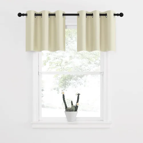 Miniatura 144 de NICETOWN Cortinas opacas de cocina para ventana sobre el fregadero, aislamiento térmico, decoración del hogar, pequeños niveles opacos con ojales