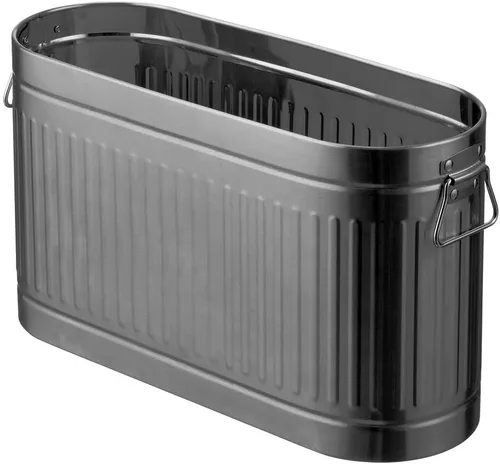 Miniatura 7 de mDesign Organizador grande de papel higiénico de acero, contenedor de almacenamiento de 6 rollos para suelo de baño, se adapta debajo del fregadero
