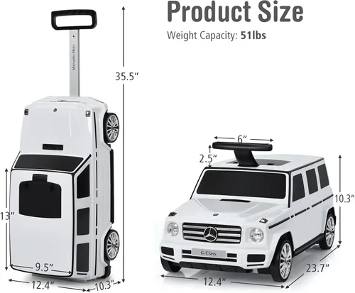 Miniatura 7 de Costzon Equipaje rodante para niños equipaje de viaje 2 en 1 para niños juguete de montar pies a suelo para niños pequeños automóvil deslizante