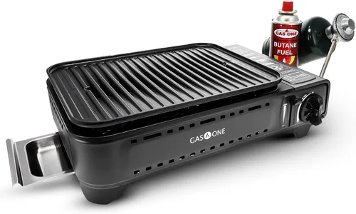 GasOne Estufa Parrilla de Propano o Butano GS-2400P de Combustible Dual Portátil para Acampar Estufa de Gas con Estuche de Transporte
