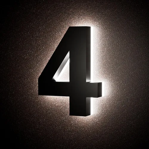 Miniatura 11 de Números de casa retroiluminados de 5 pulgadas para exteriores, acero inoxidable, número de dirección de casa iluminado con LED, letreros