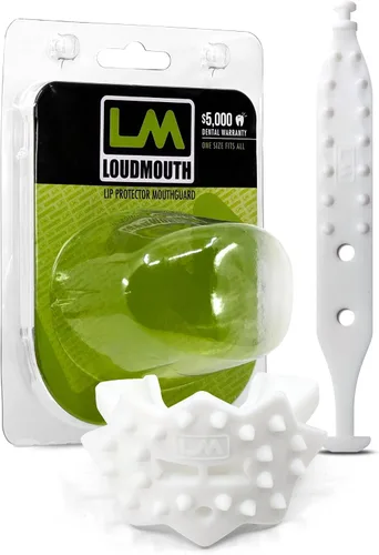 Miniatura 15 de Loudmouth - Protector bucal de fútbol, boquilla de fútbol 3D SpikeSurge con correa, se adapta a adultos y jóvenes, accesorios de fútbol