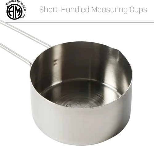 Miniatura 5 de American METALCRAFT, Inc. MCW75 - Taza medidora de acero inoxidable 3/4, 3/4 tazas, color plateado, 1 unidad (paquete de 1)