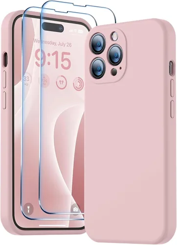 Miniatura 29 de BossKiss Funda compatible con iPhone 13 Pro, silicona de alta calidad mejorada [protección de cámara] [2 protectores de pantalla]