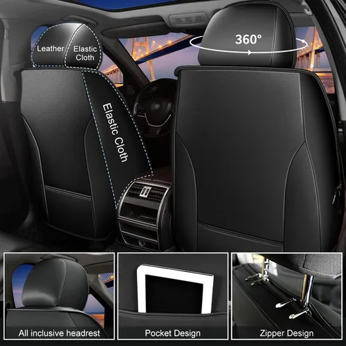 Miniatura 3 de Juego completo de fundas de asiento para Subaru Outback 2007-2025 Fundas impermeables de asiento de automóvil de piel sintética, protector fácil