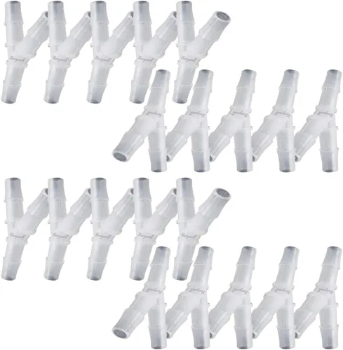 Miniatura 23 de Conector de púas de 3 vías en forma de Y de plástico de 1/2 "para manguera de aire, accesorio de púas de polipropileno de pp de tubería de agua